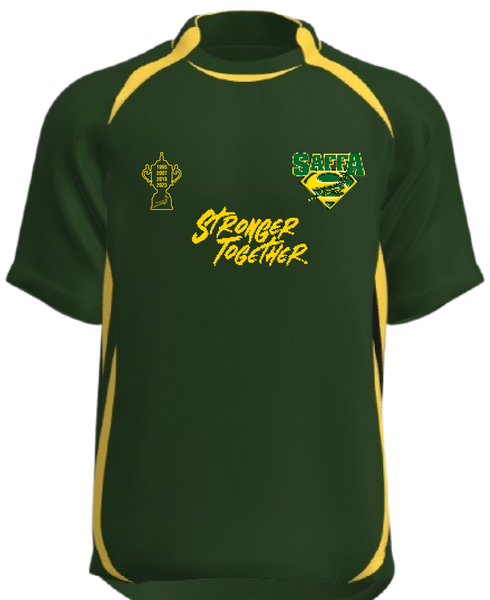 Supporter Unisex short sleeve green tee - Bok Tuah & champ backs